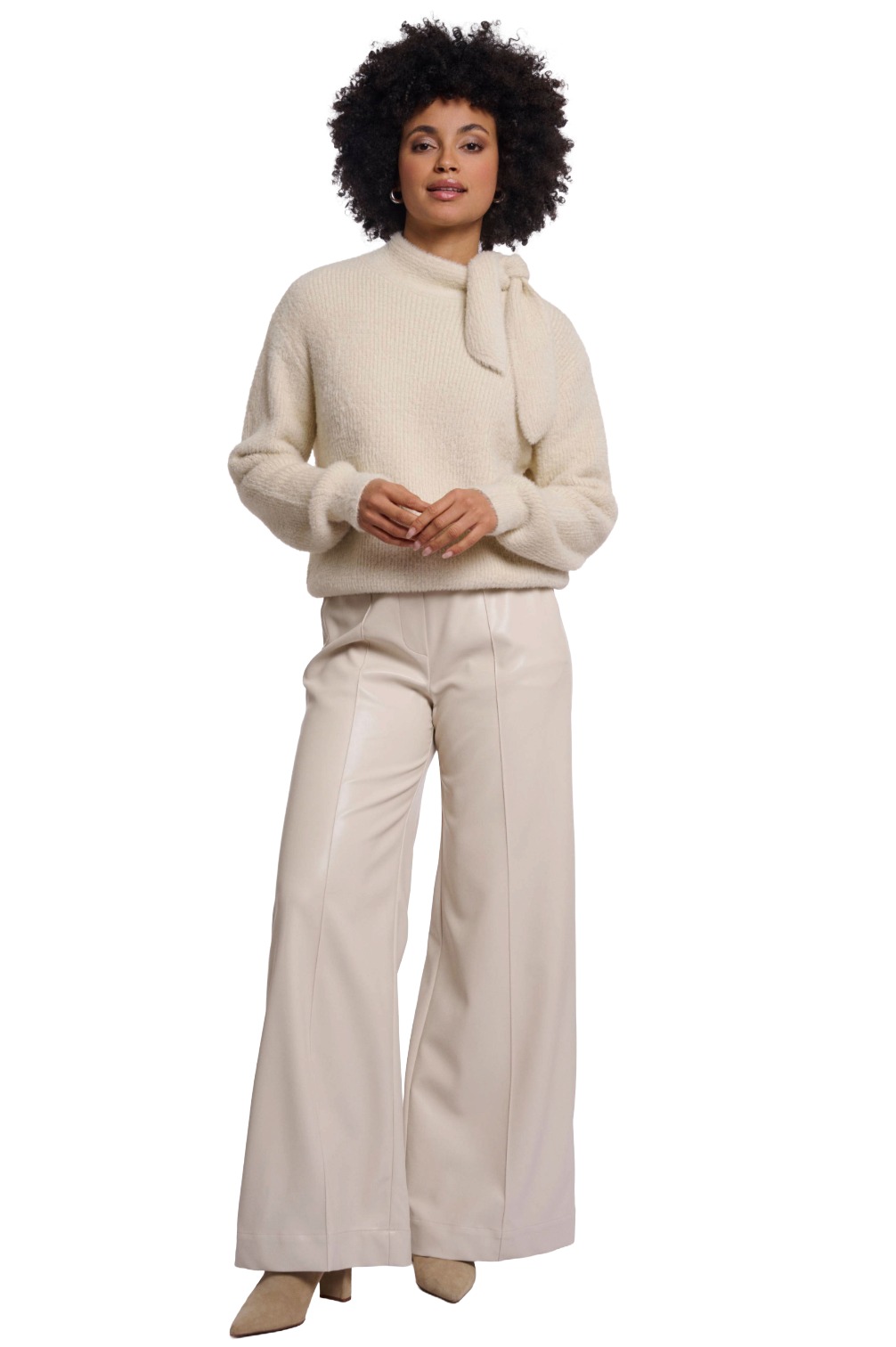 Rino & Pelle „Griselda“ Damen Pullover mit Schleifenkragen