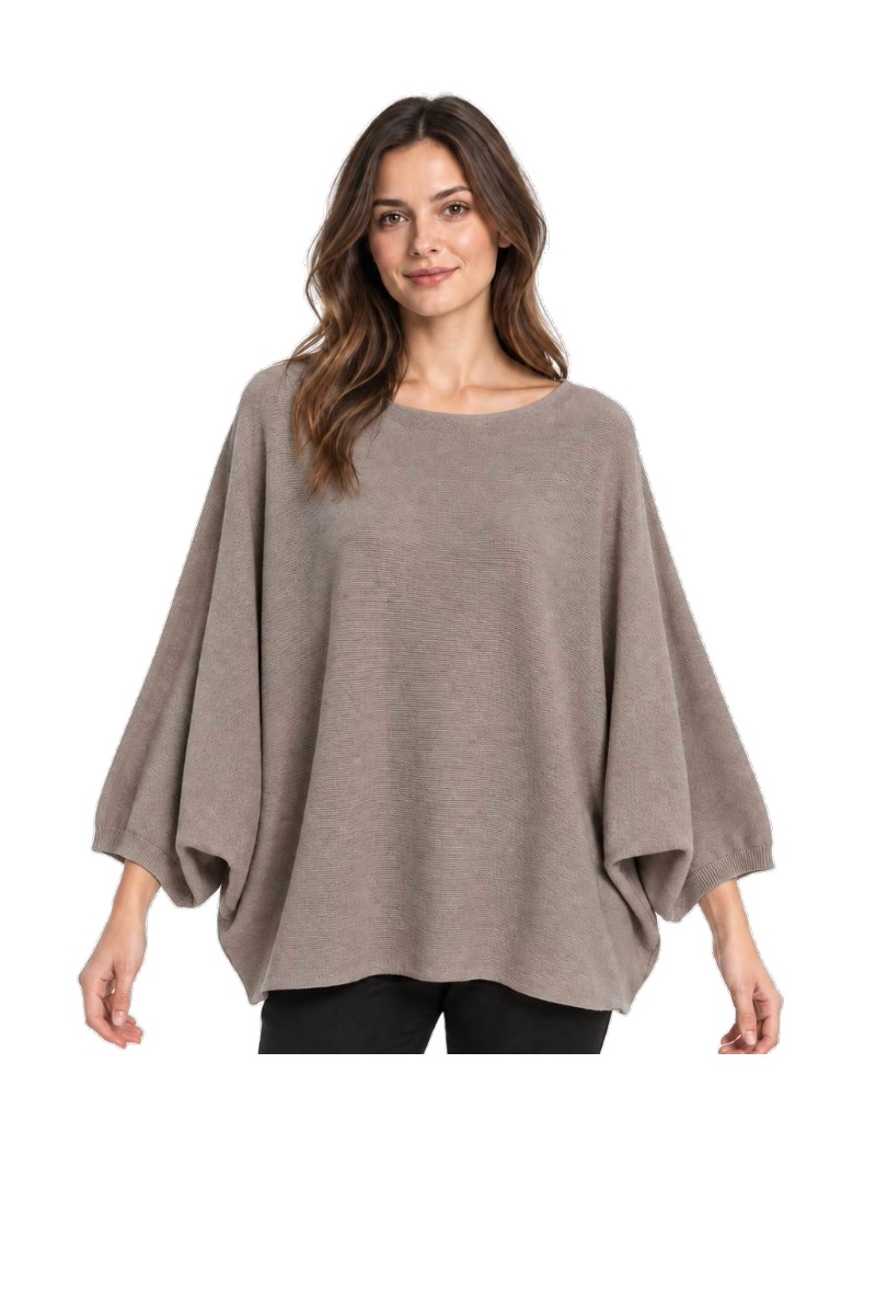 Oversized Feinstrickpullover mit Dolman Ärmeln