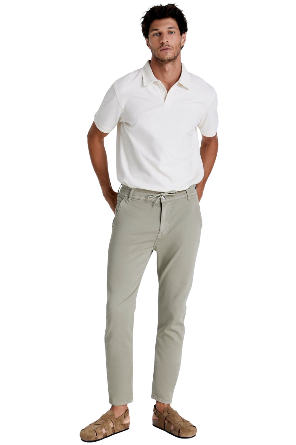 C.O.J. Felix Herren Jogg Chino Hose sage