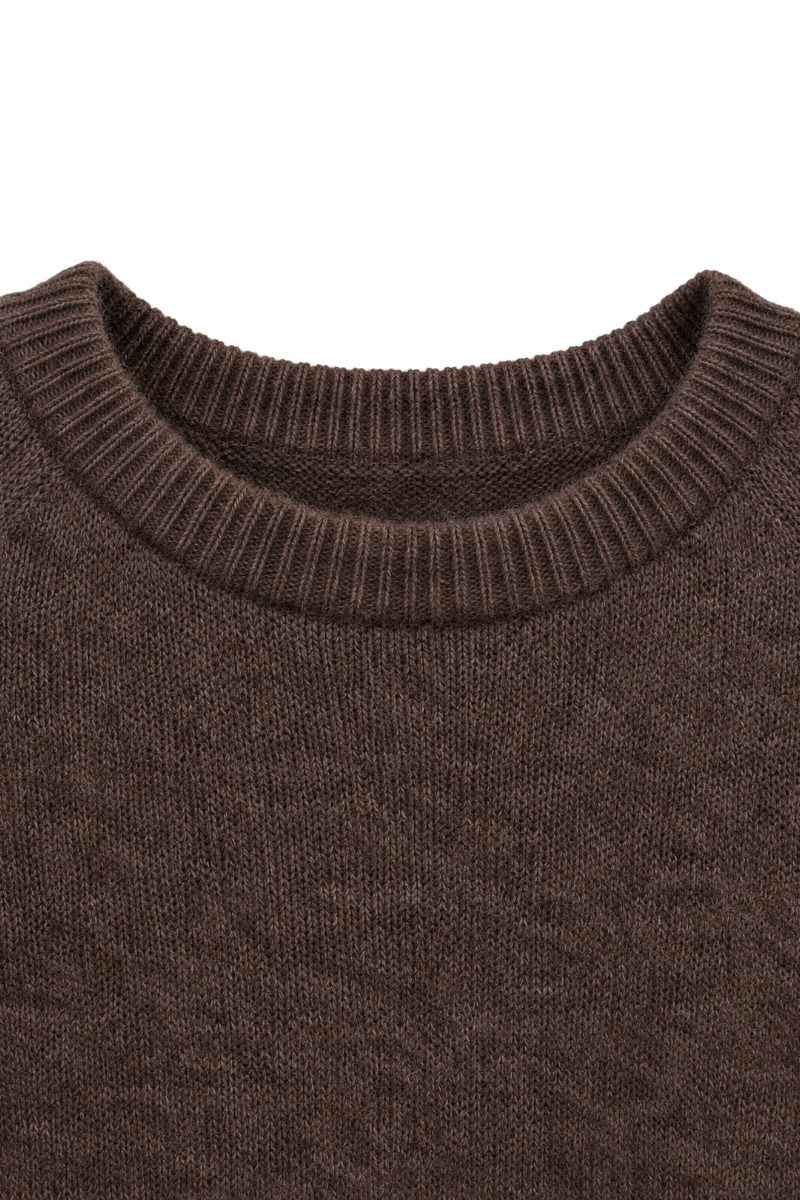 Damenpullover aus Alpaka-Wollmix mit Rundhals