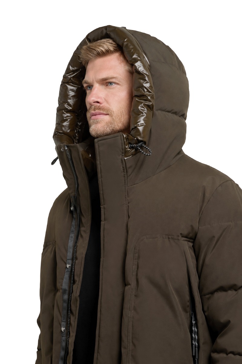 Khujo DARVIN Herren Steppjacke mit Kapuze und großen Taschen