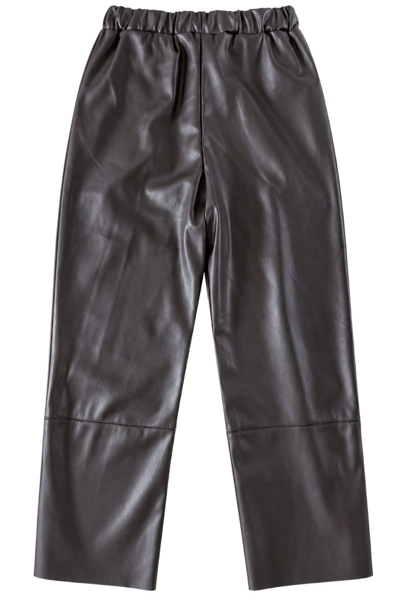 Kunstlederhose konisch mit Gummibund