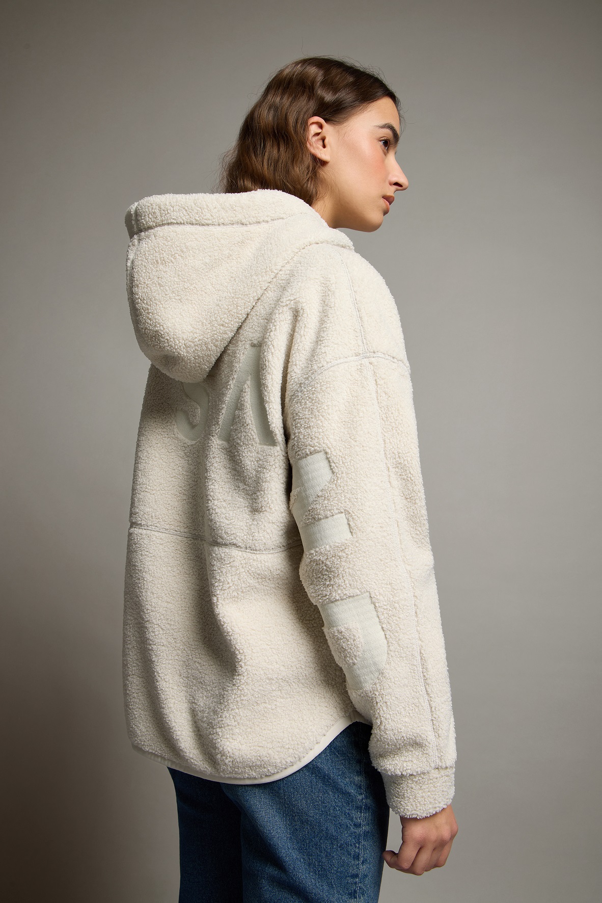 Elbsand Nelia Damen Teddy - Hoodie mit Logo-Details