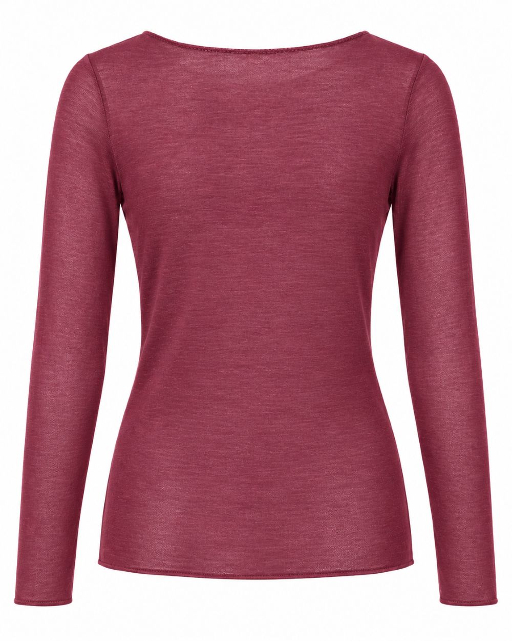 Leicht transparentes Longsleeve mit Rundhals & Cashmere