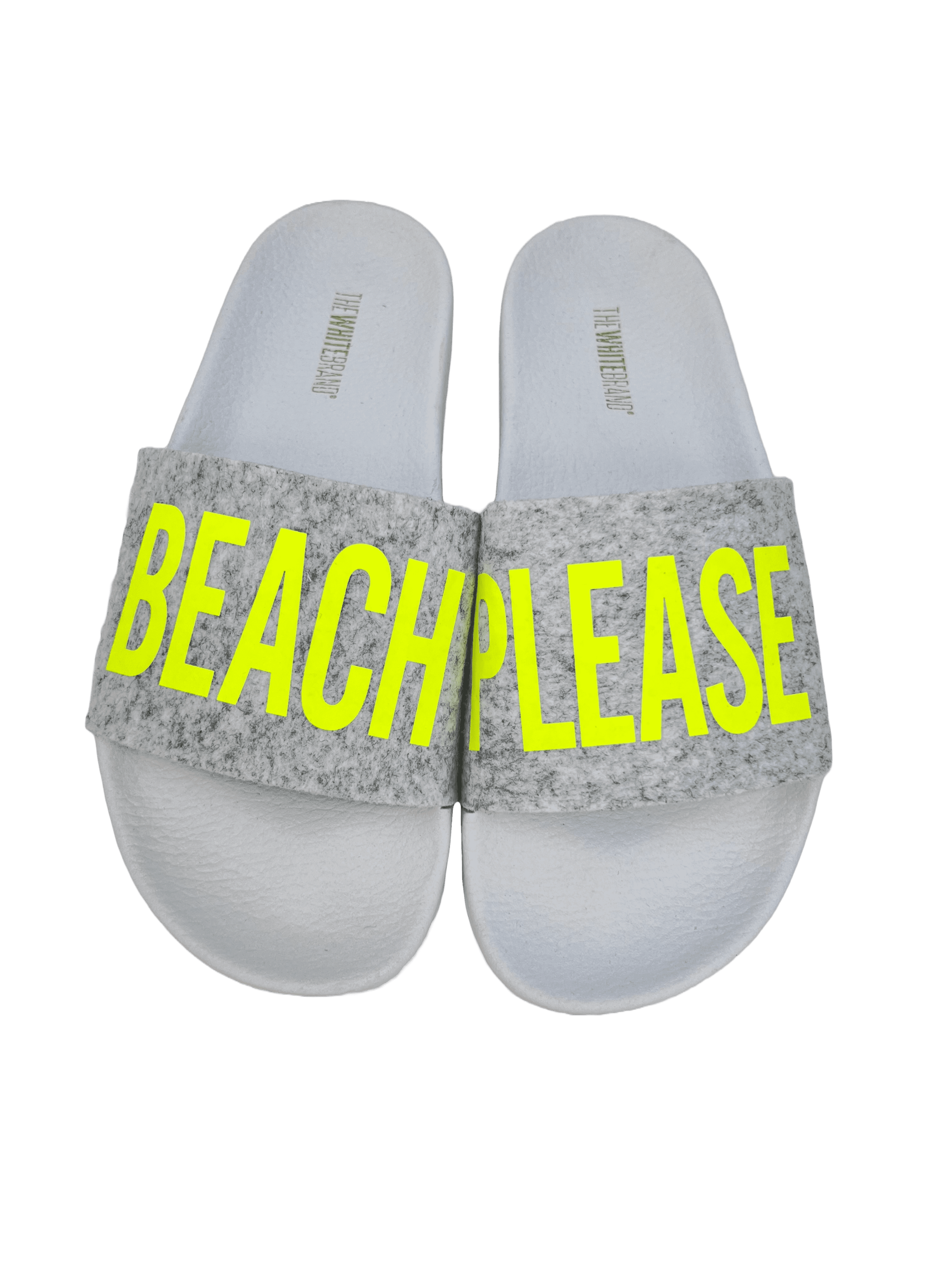 The White Brand Beach Yellow Felt Damen Pantolette