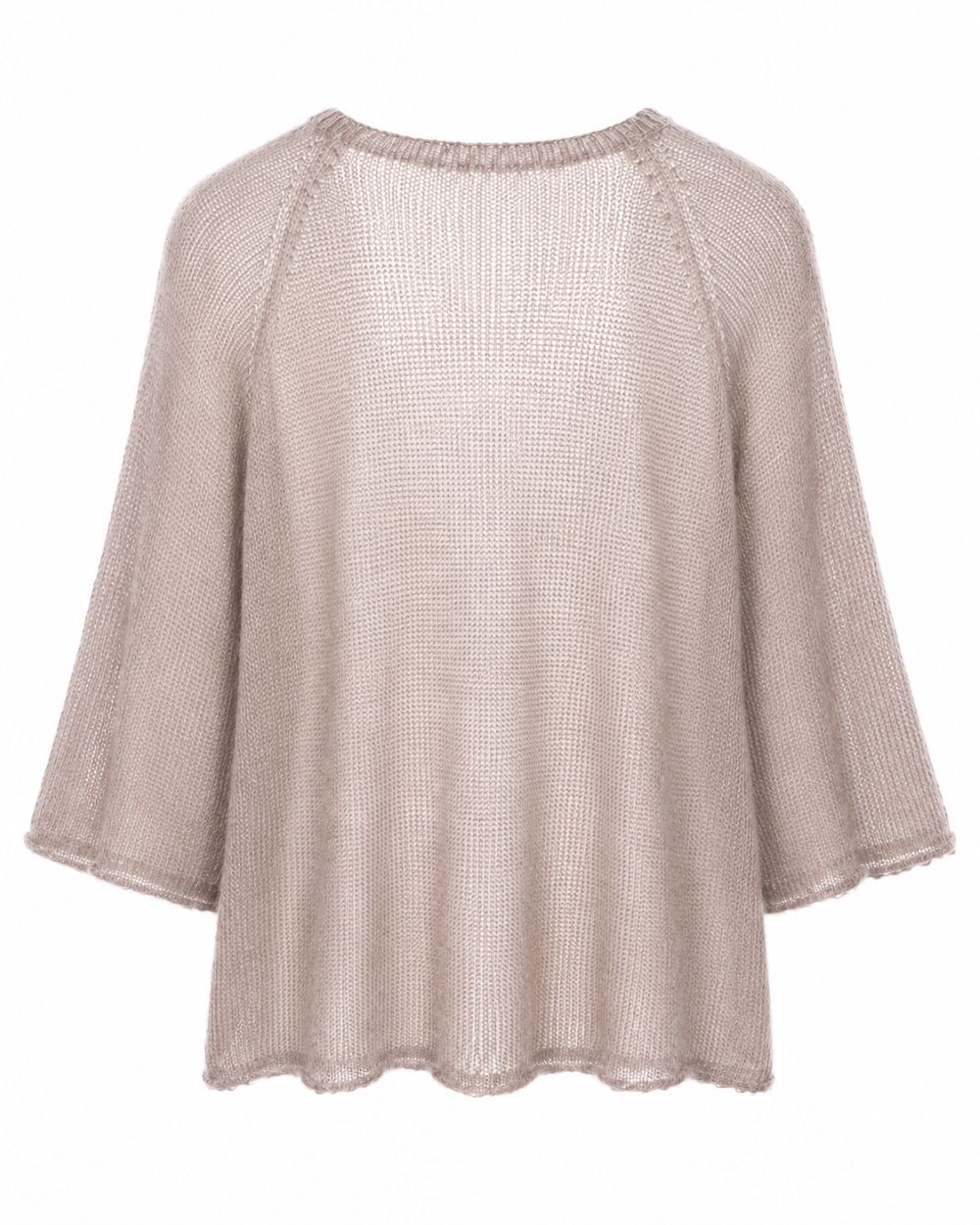 Feiner Kid Mohair Damen Strickpullover mit 3/4 Arm