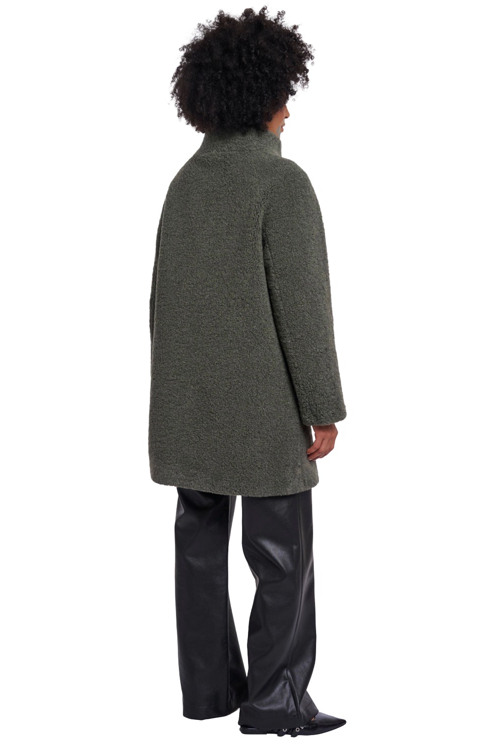 Rino & Pelle Zoe Damen Boucle-Mantel mit Stehkragen