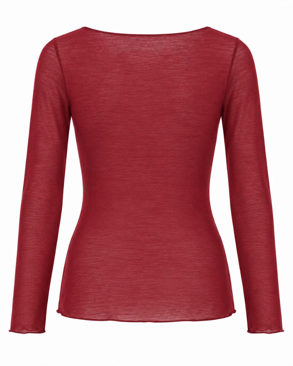 Leicht transparentes Longsleeve mit Rundhals & Cashmere