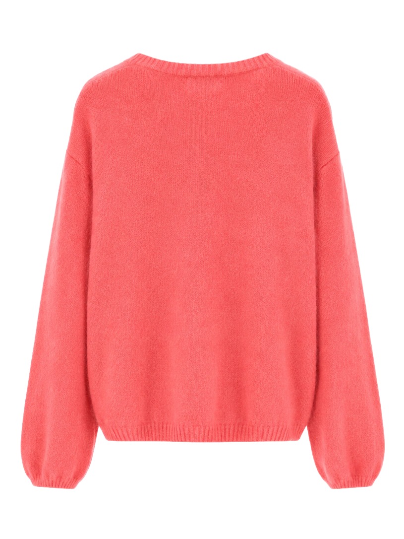 Feine Strickjacke mit Rundhals & Knopfleiste