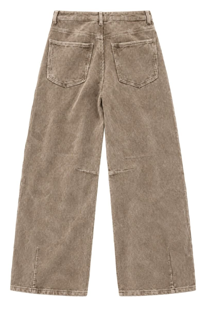 Melly & Co Damen Cordhose im lockeren Barrel Straight Cut