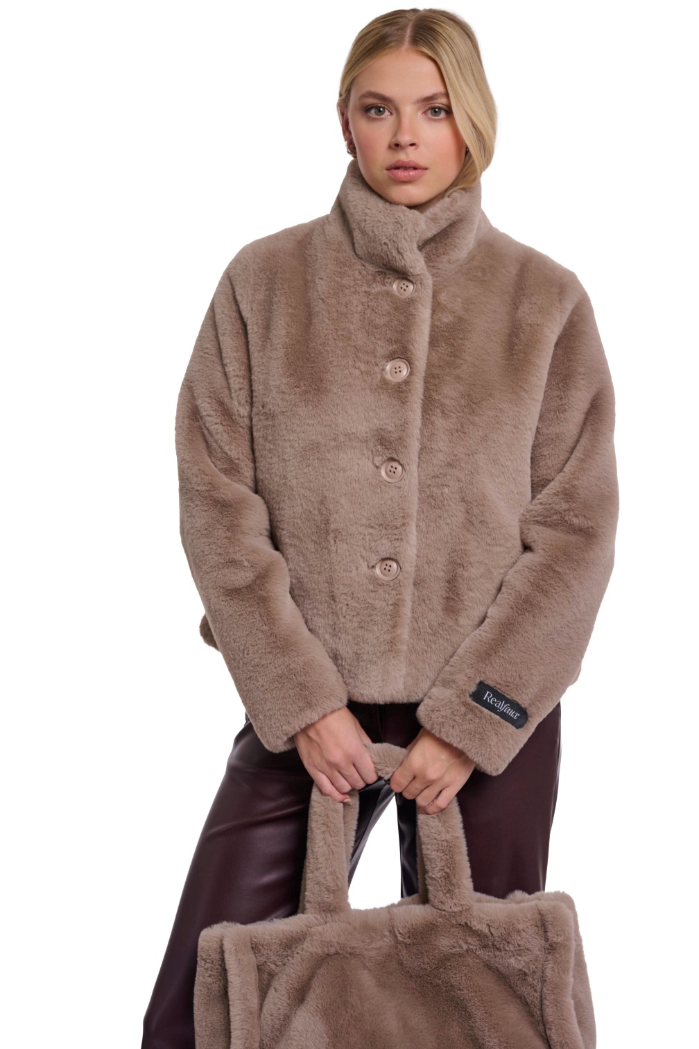 Rino & Pelle Vie kurze Damen Plüschjacke