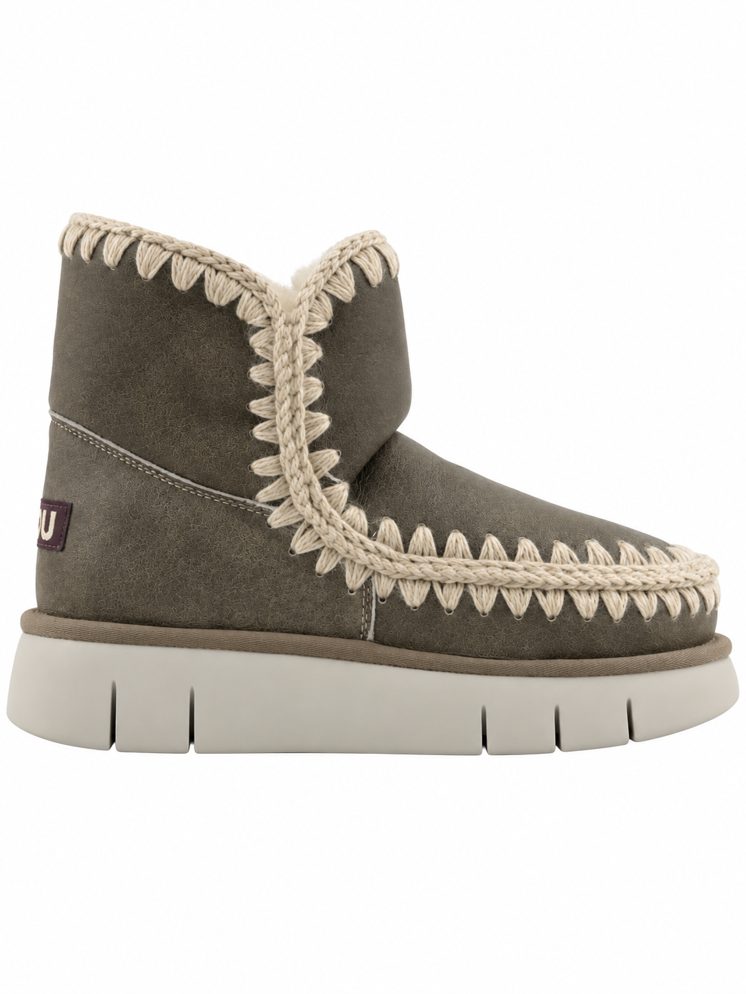 MOU Eskimo 18 Bounce vintage – Damen Lammfell Boots mit Plateausohle