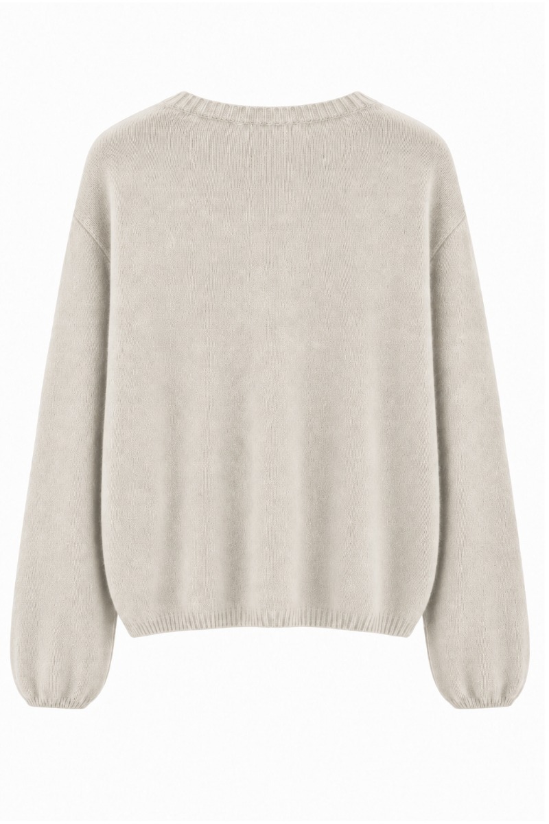 Feine Strickjacke mit Rundhals & Knopfleiste