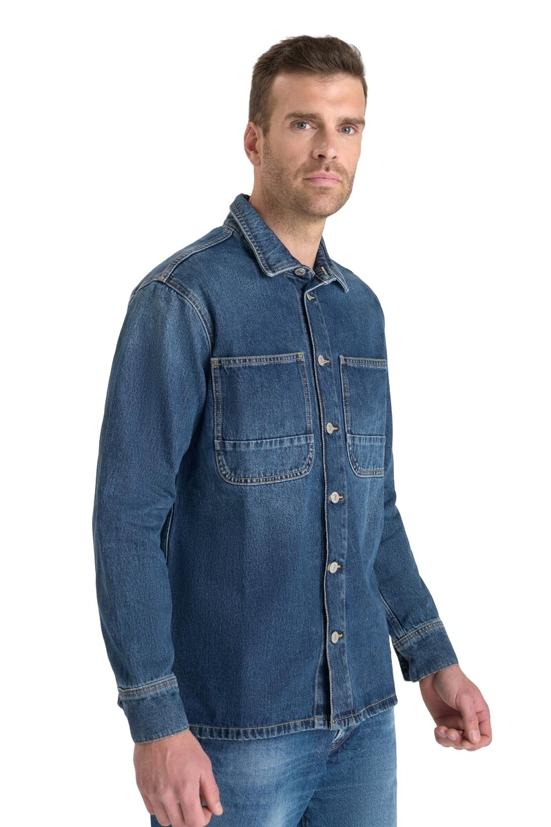 Herren Jeanshemd in coolem Style in blau von Le Temps des Cerises