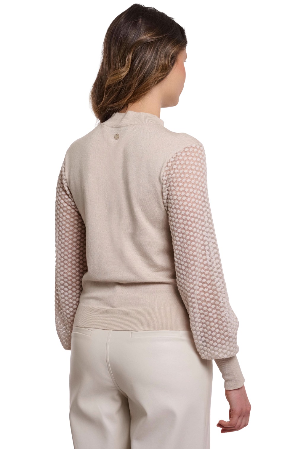 Rino & Pelle Kalinka Damen Pullover mit transparenten Ärmeln