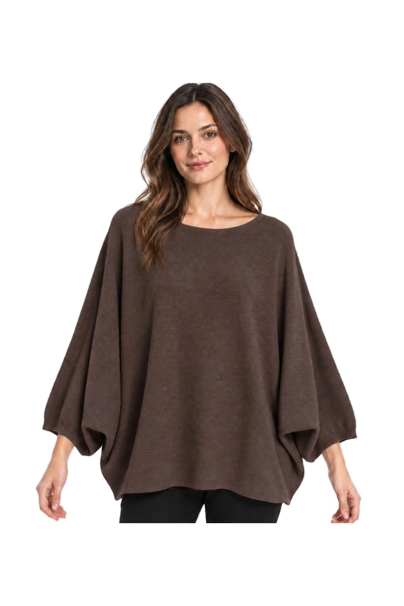 Oversized Feinstrickpullover mit Dolman Ärmeln