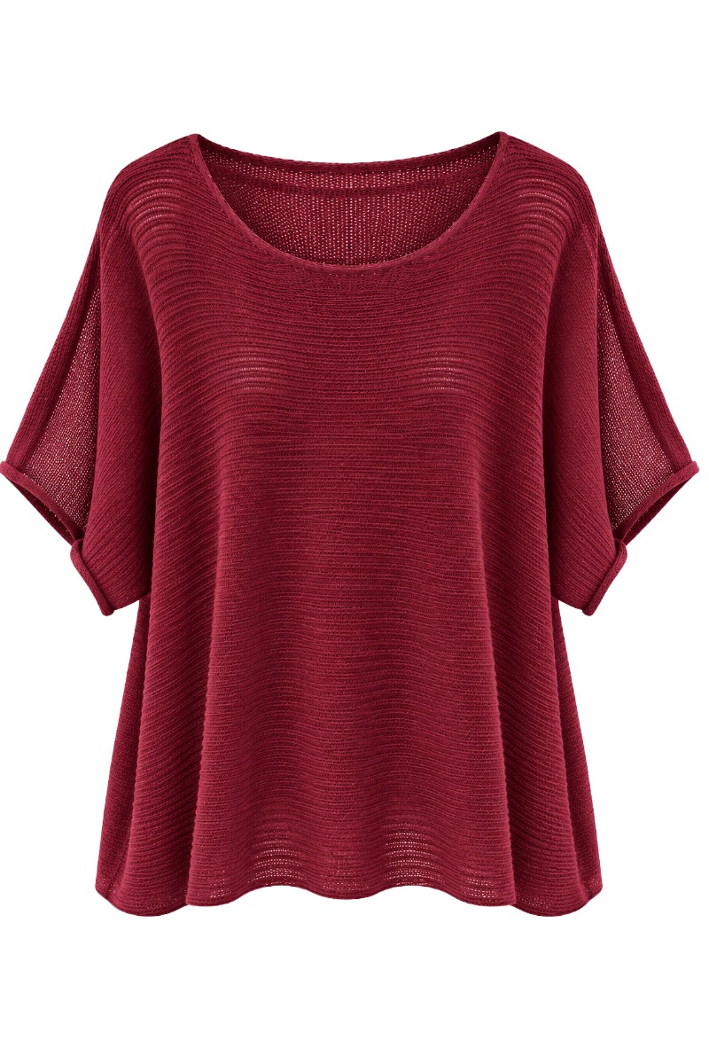 Leichtes Strickshirt mit Rundhals Ausschnitt