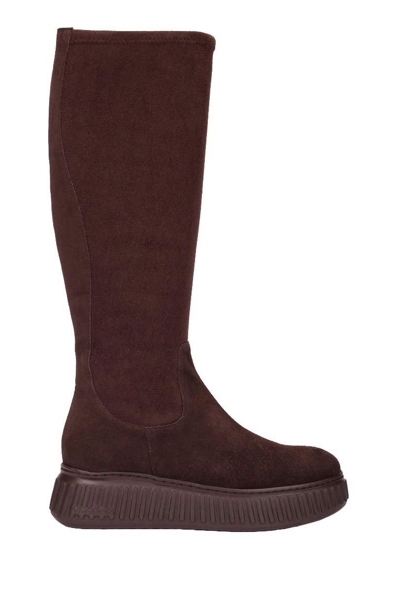 Wonders CHARME A-5204 – High Veloursleder Stiefel mit Plateau