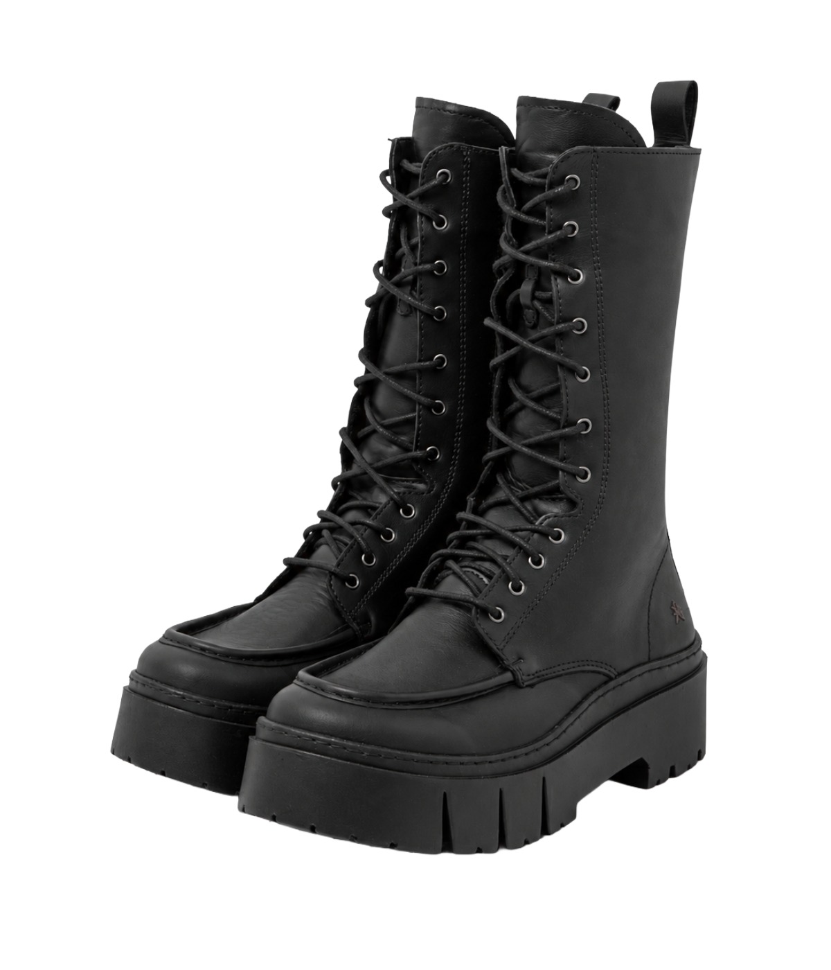 The Art Company Roma Leeds Damen Schnürstiefel im Chunky Combat Boots mit markanter Plateausohle