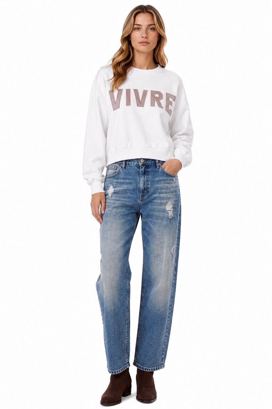 Zhrill Tera Damen Sweatshirt mit VIVRE Schriftzug