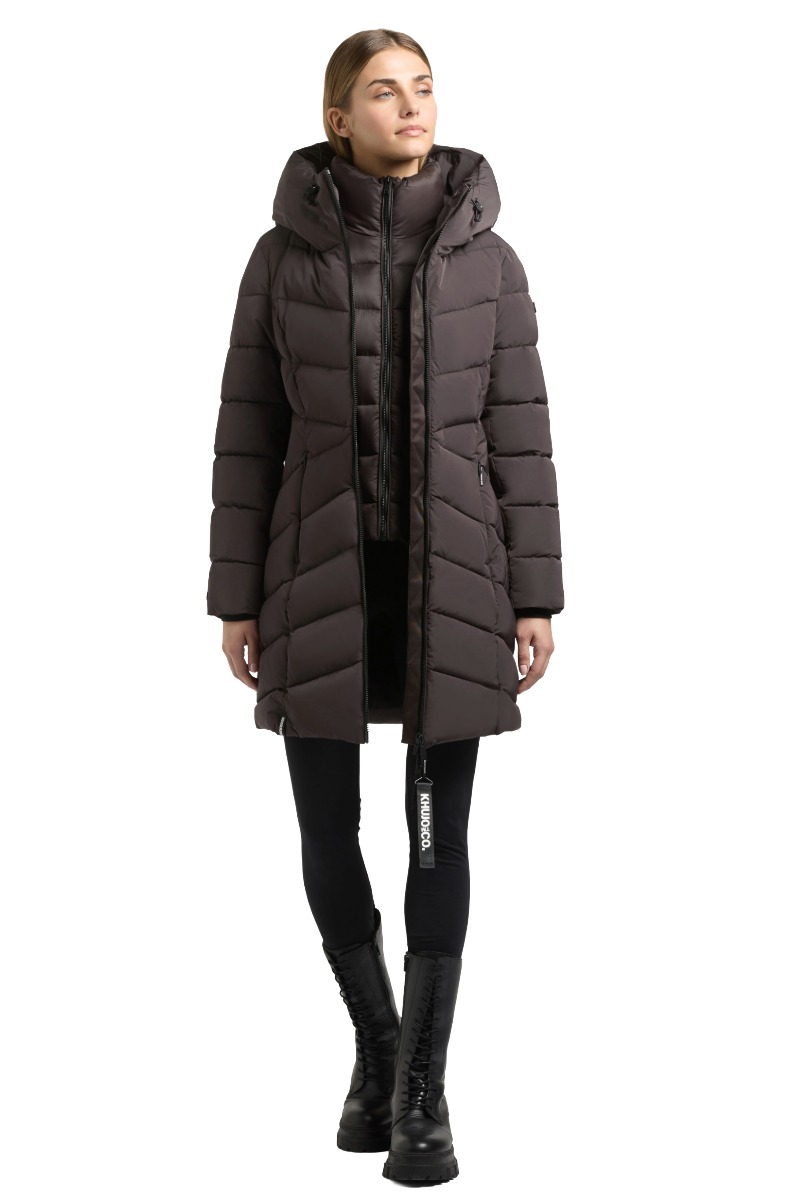 Khujo Kiera Damen Steppjacke mit Kapuze