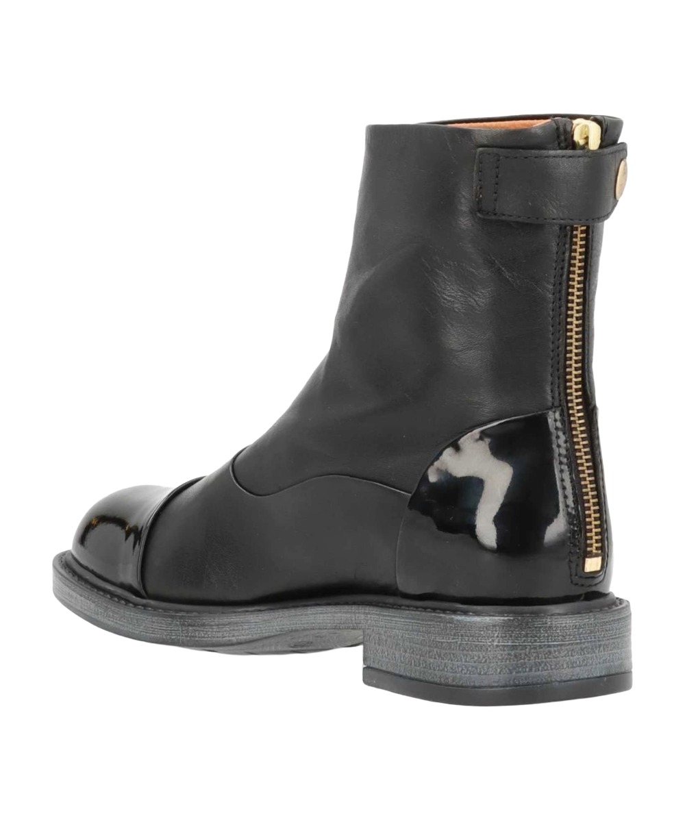 Shoedesign Copenhagen DAHLIA Leder-Stiefelette mit Lackdetails