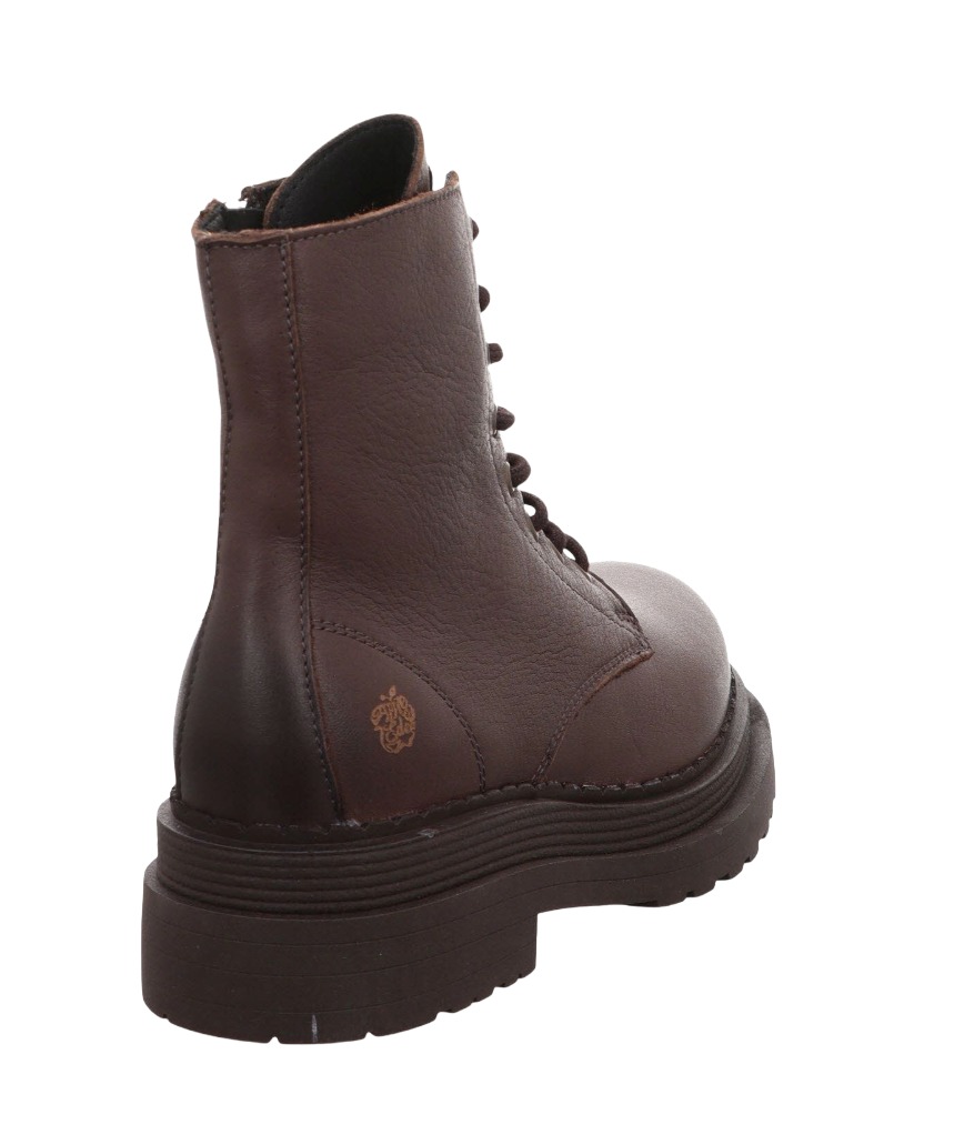 Apple of Eden Maya 87 Damen Leder Schnürstiefelette mit Profilsohle & Reißverschluss