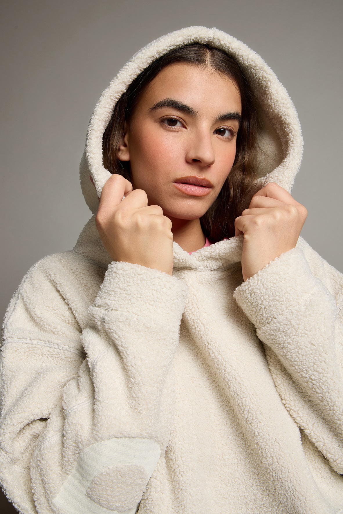 Elbsand Nelia Damen Teddy - Hoodie mit Logo-Details