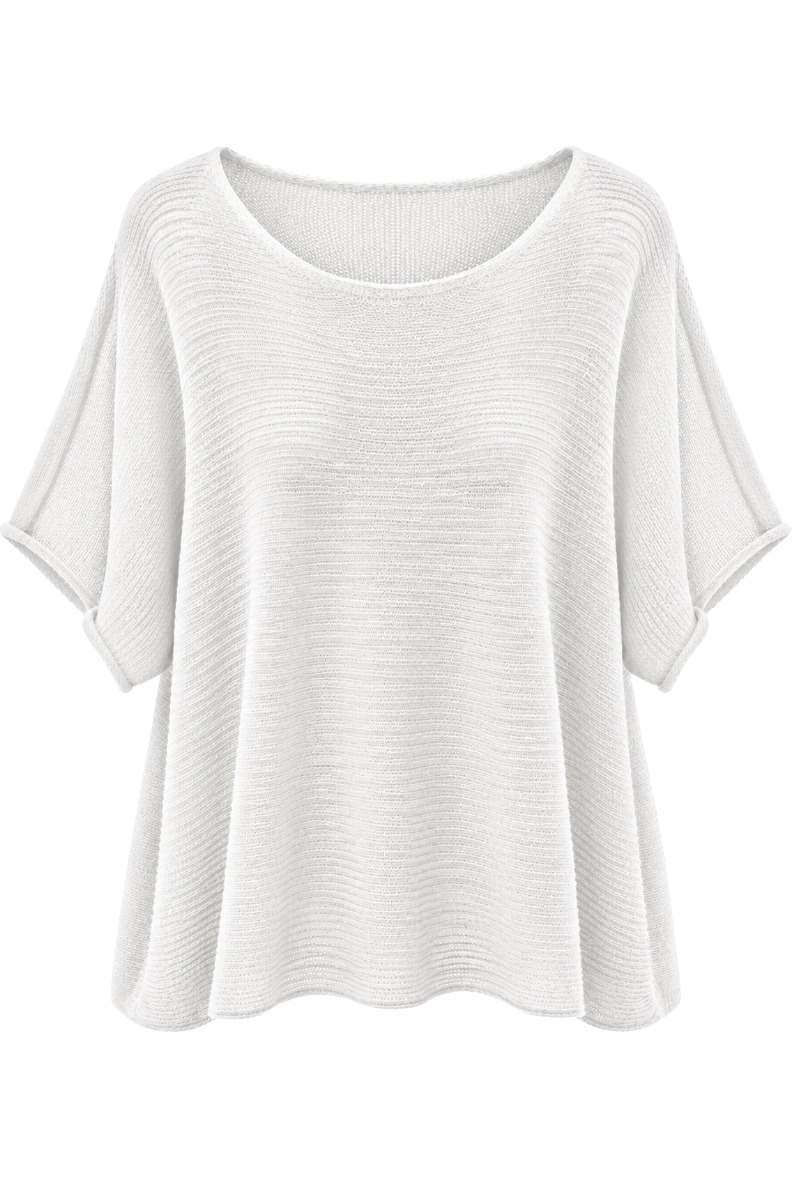 Leichtes Strickshirt mit Rundhals Ausschnitt