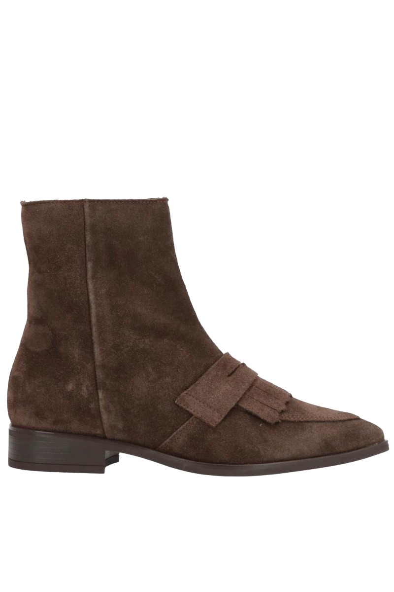 Shoedesign Copenhagen HESE Leder-Stiefelette mit Fransen
