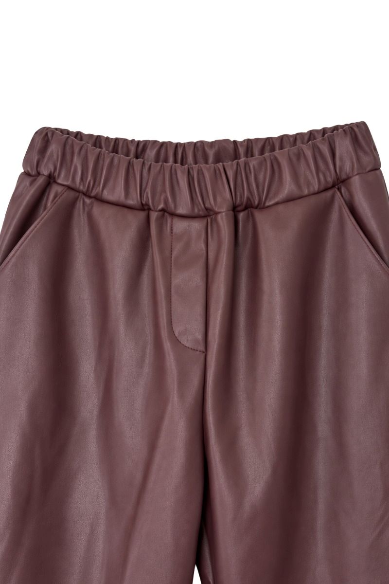 Kunstlederhose konisch mit Gummibund