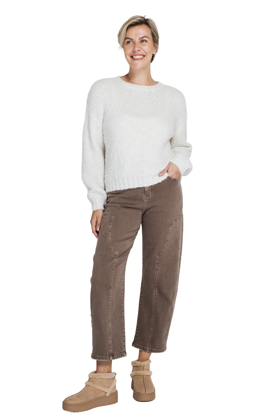 Zhrill Ussa Strickpullover - weicher Strukturstrick mit lässiger Passform