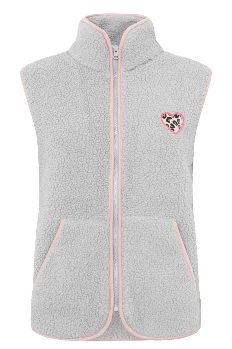 Zwillingsherz Leo Herzpatch Damen Teddyweste
