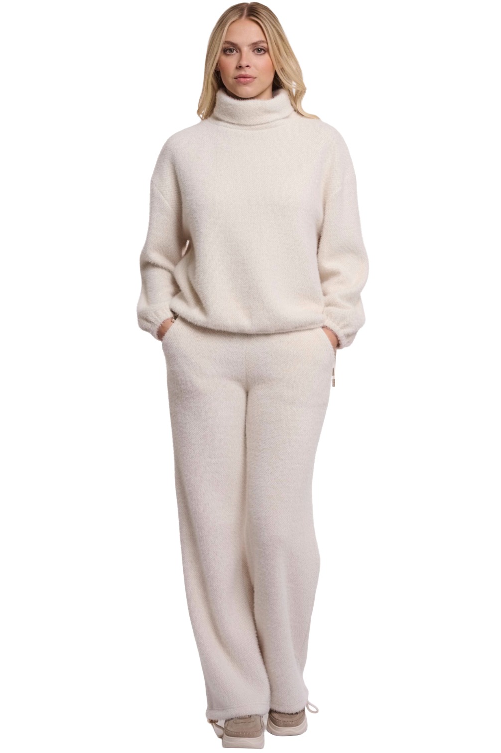 Rino & Pelle Bellar Damen Rollkragenpullover mit Tunnelzug