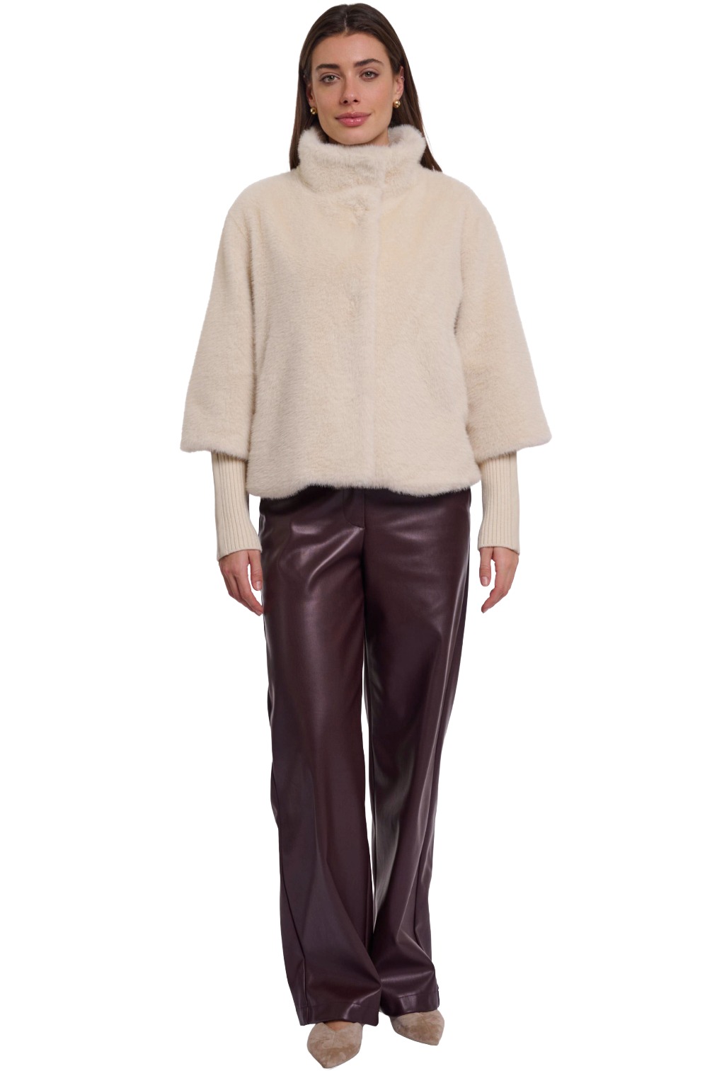 Rino & Pelle Nesrin Damen Plüschjacke mit 3/4-Arm