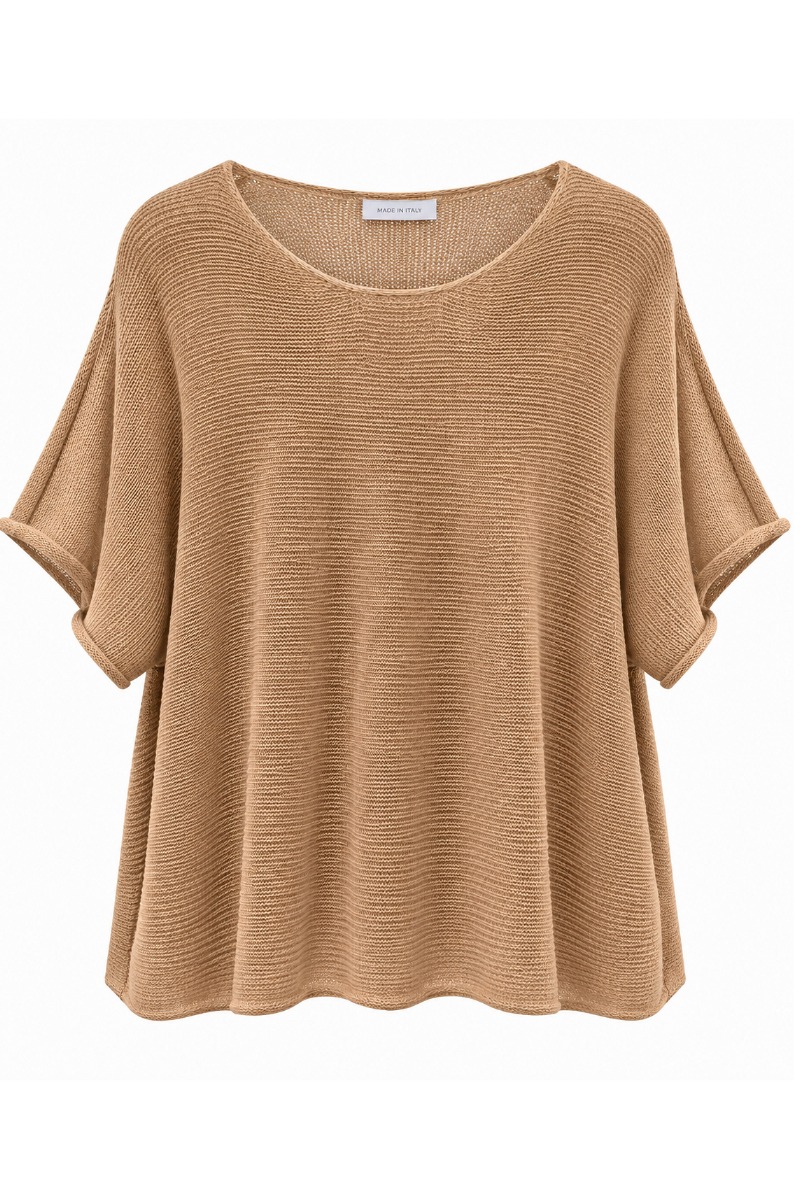 Leichtes Strickshirt mit Rundhals Ausschnitt