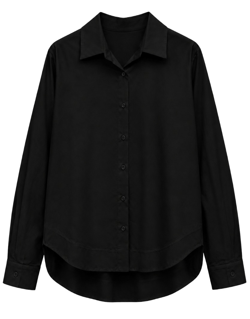 Esvivid Damen Hemd-Bluse mit Rückenfalte & verlängertem Rückenteil