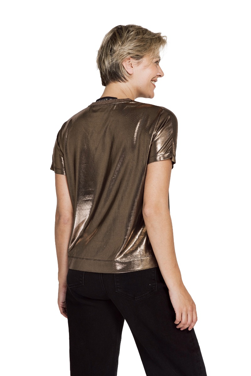 Zhrill Shirt Cielo im Metallic-Look