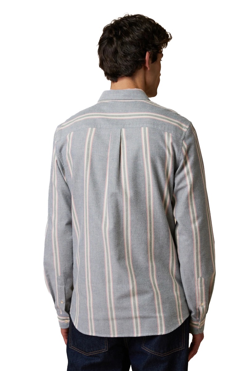Faguo Ivoy Woven Herren Hemd - grey Stripes