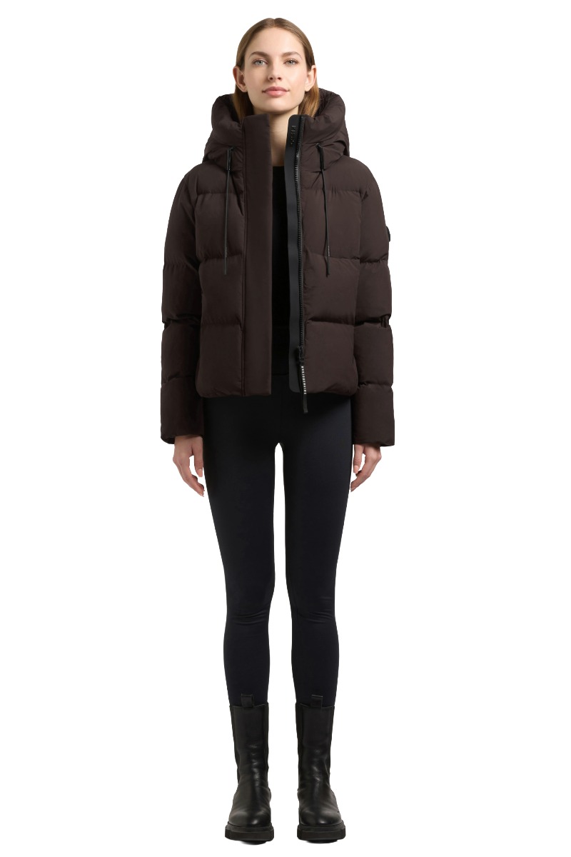 Khujo Enits 2 Matt Damen Kurz-Steppjacke mit Kapuze