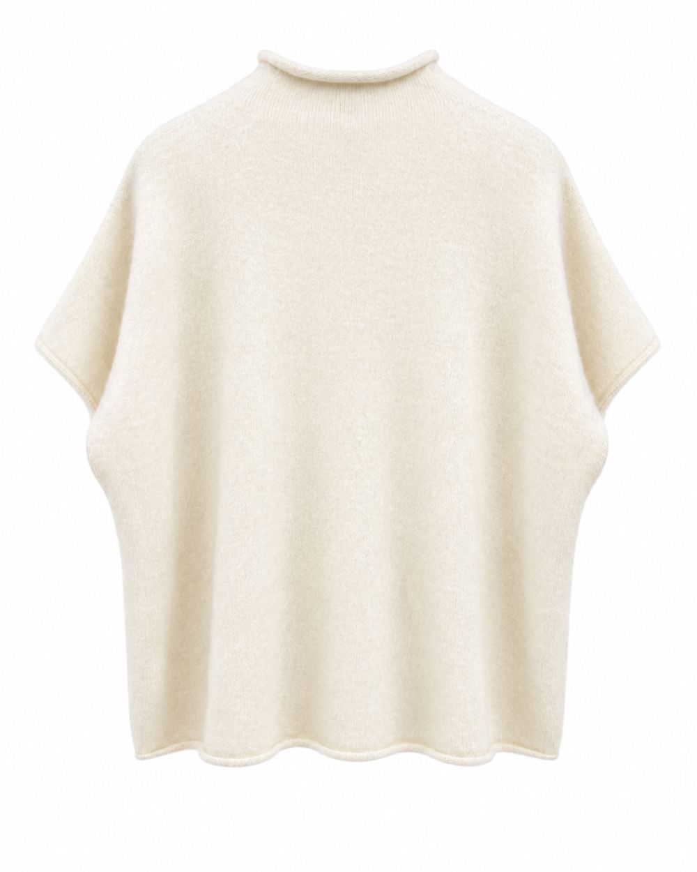 Pullover mit Rollstehkragen und ohne Arm