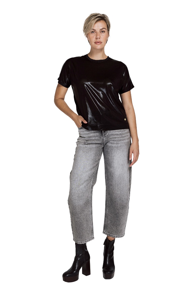 Zhrill Shirt Cielo im Metallic-Look