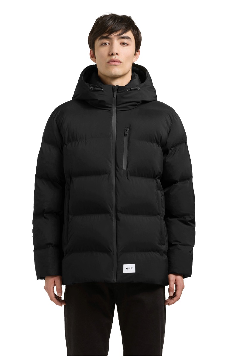 Khujo SILAS Herren Puffer-Steppjacke mit Kapuze und Brusttasche
