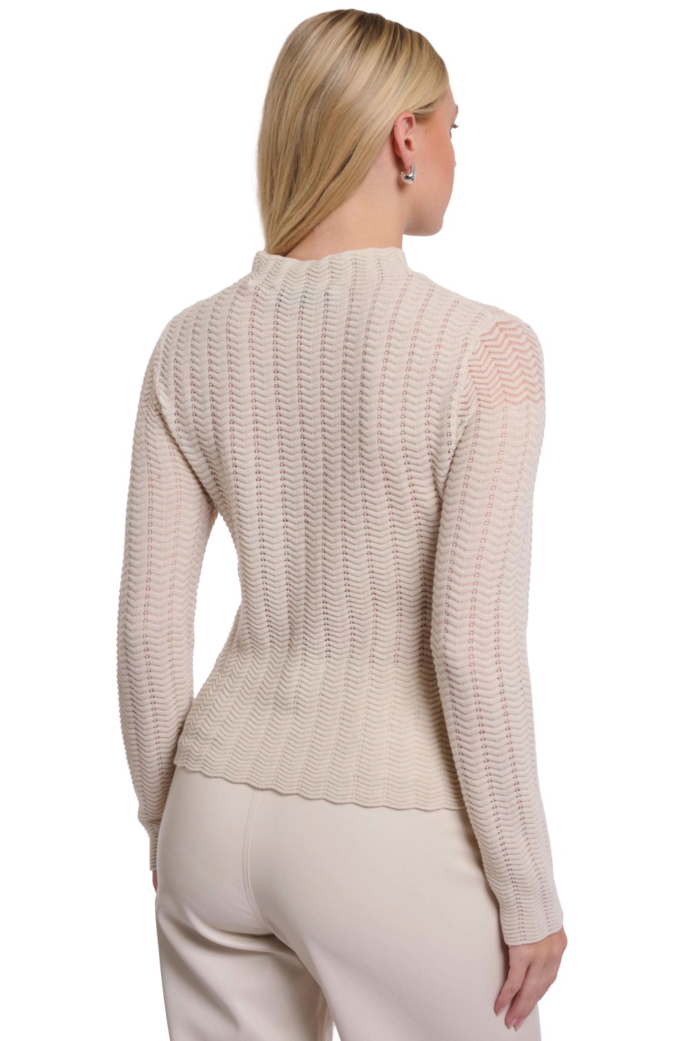 Rino & Pelle Ilvi Damen Ajour-Strickpullover mit Zickzackmuster