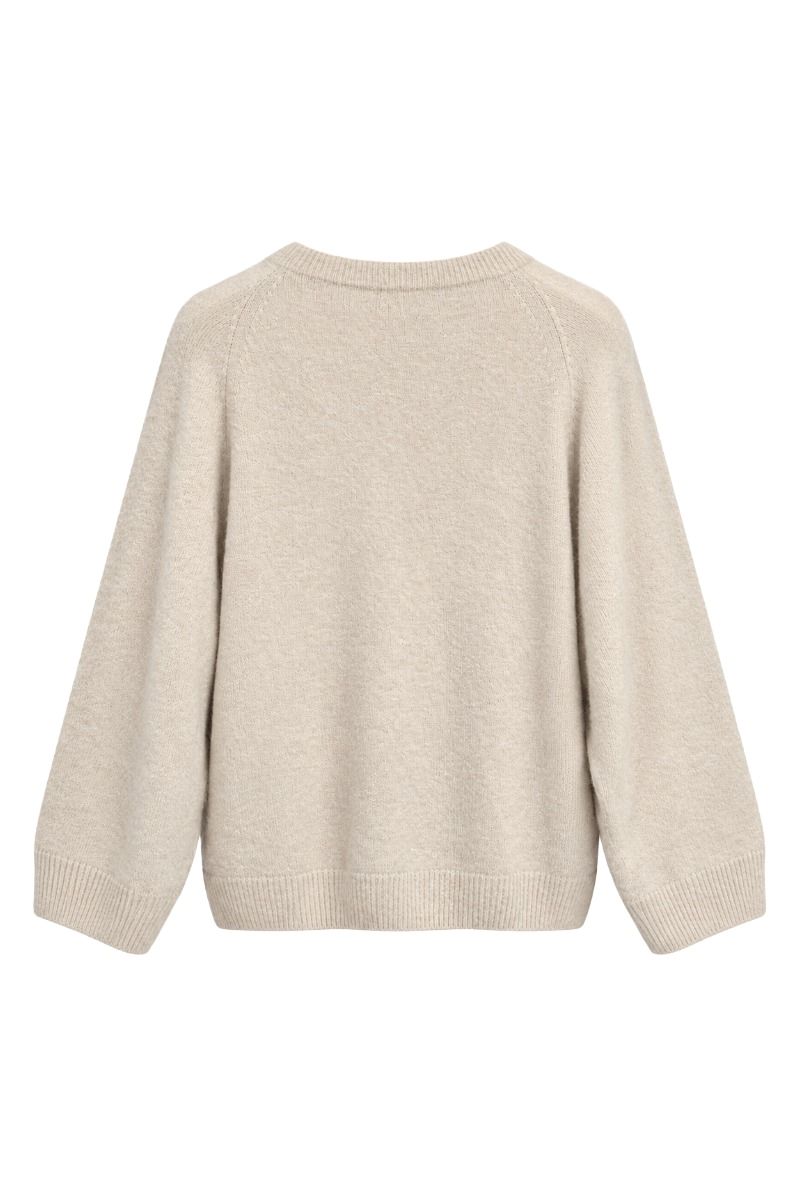 Damenpullover aus Alpaka-Wollmix mit Rundhals
