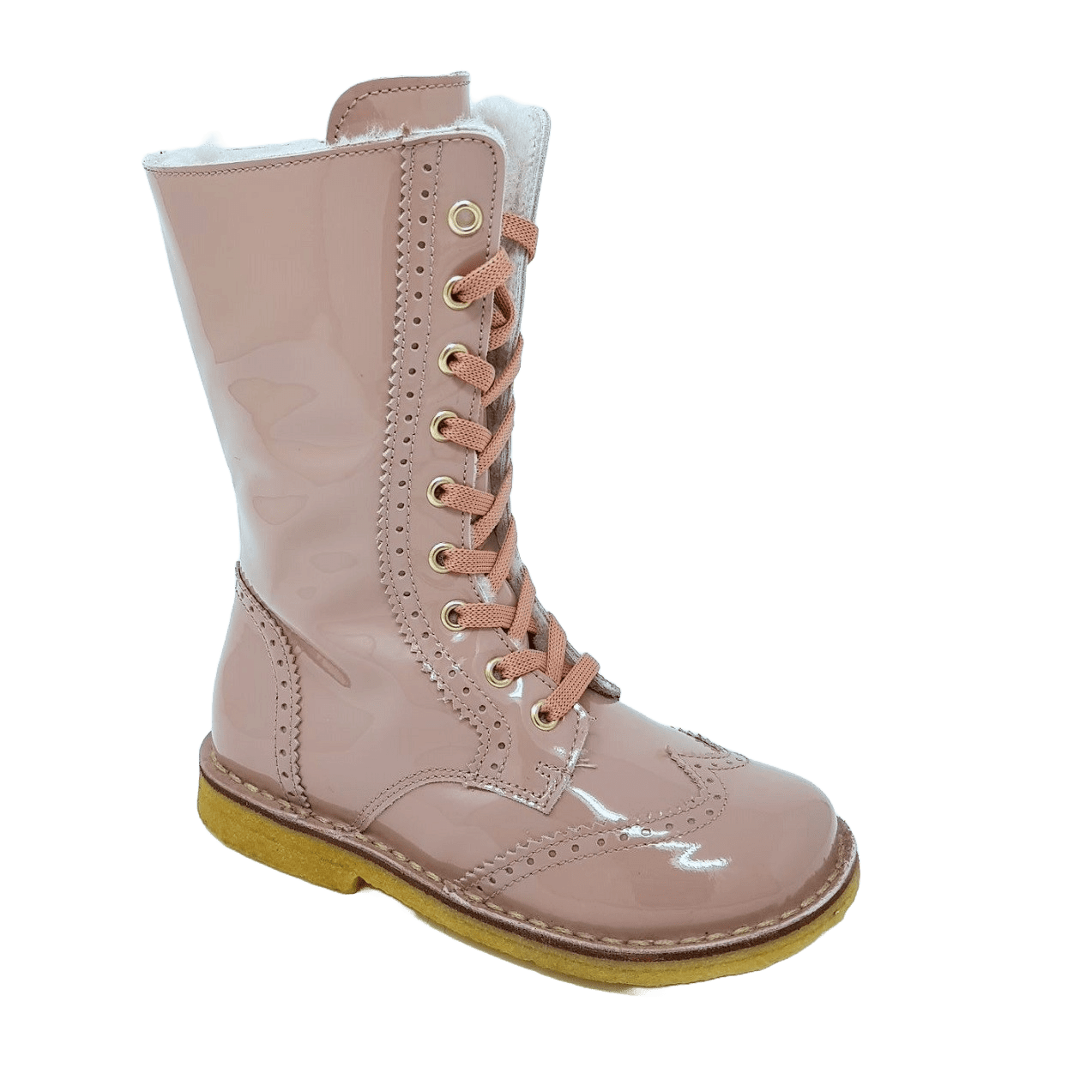 Zecchino d´Oro A06-660 Mädchen Lack Schnürstiefel Budapester