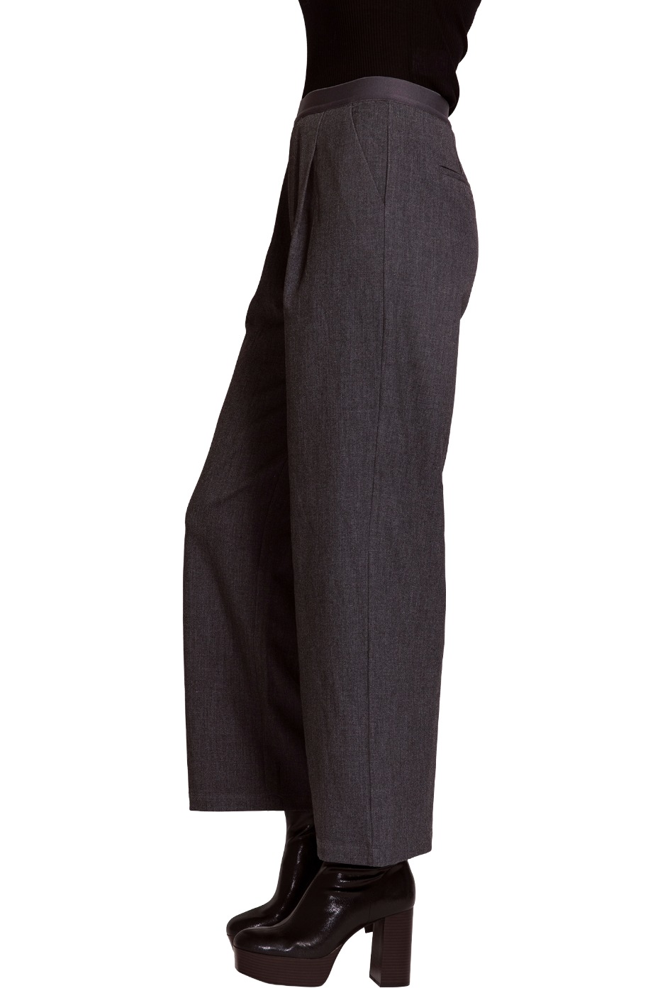 Zhrill Kelli Damen Hose mit weitem Bein & Bundfalten