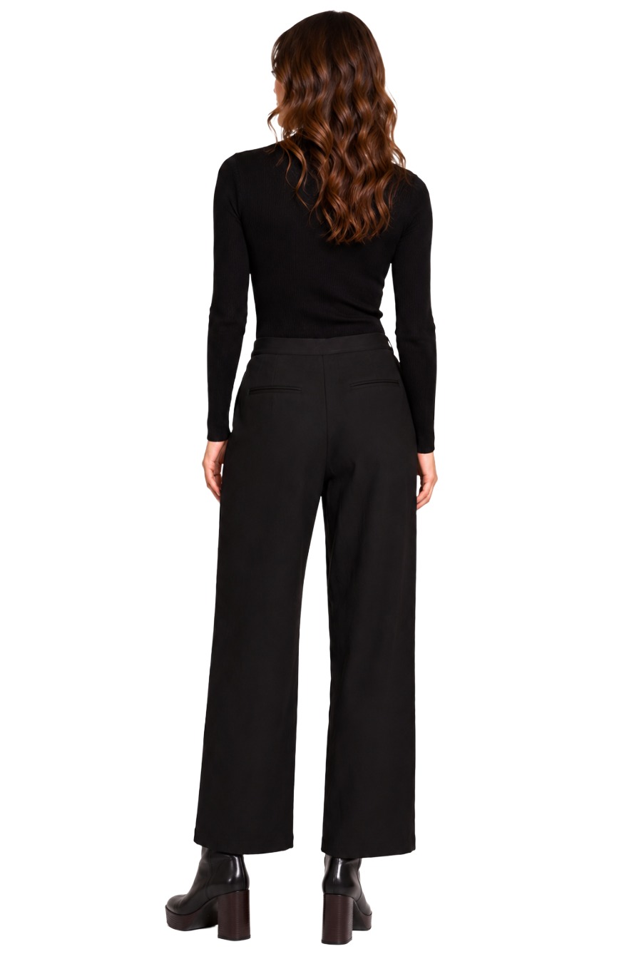 Zhrill Kelli Damen Hose mit weitem Bein & Bundfalten