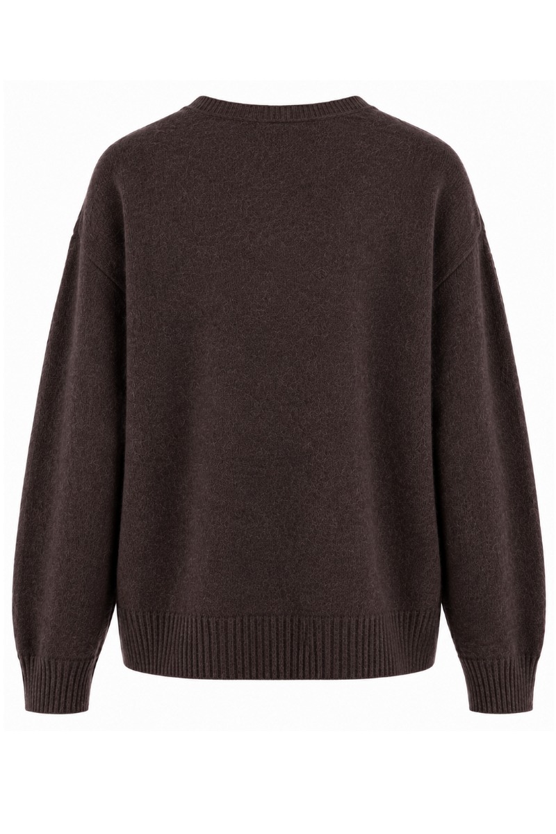 Feiner Strickpullover mit V-Ausschnitt aus Lanawolle & Kaschmir