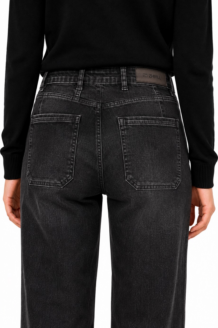 Zhrill Karli Damen Jeans – Relaxed Straight Fit mit Umschlag